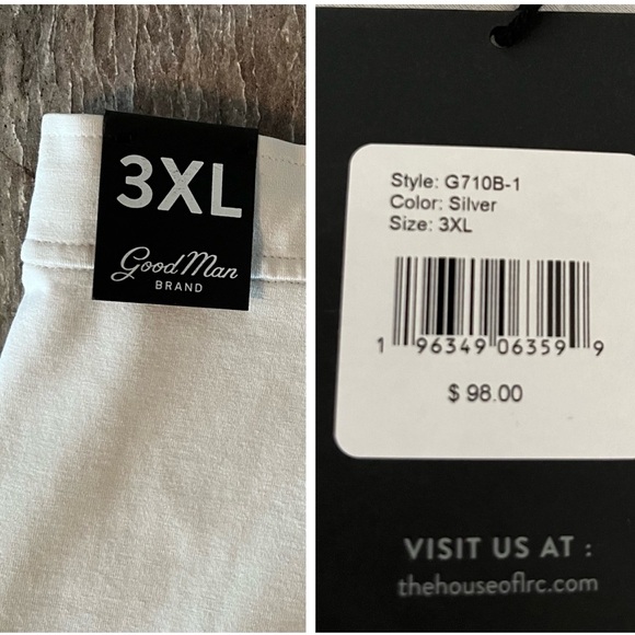 Good Man BRAND Plus Size 3XL Silver 6.5" Flex Pro Jersey Shorts Gray - Picture 16 of 16